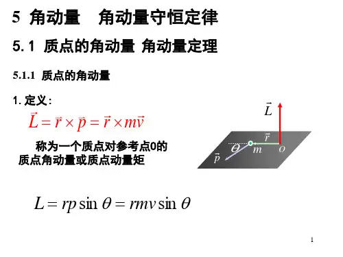 第5章角动量角动量守恒定律