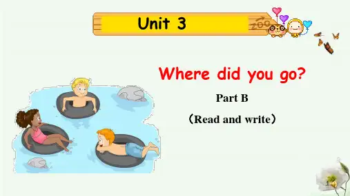 PEP六年级英语下册U3Part B Read and write