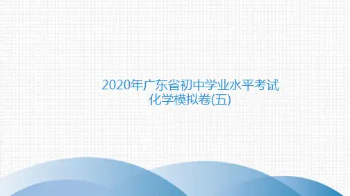 2020年广东省初中学业水平考试化学模拟卷(五) (共47张PPT)