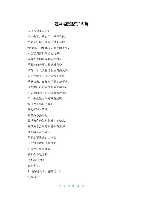 经典诗歌选集16首
