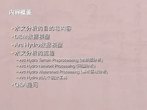 ArcGIS ArcHydro水文分析