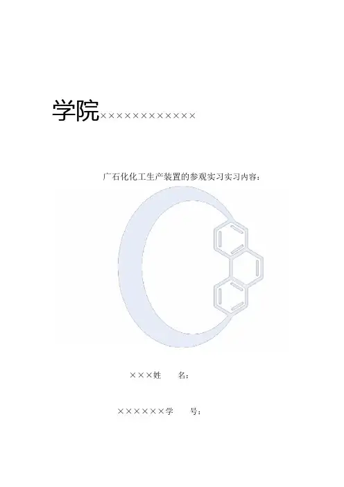 广石化实习报告