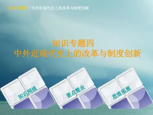 2018年河北中考历史复习方案 专题突破 知识专题四 中外近现代史上的改革与制度创新