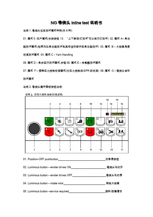 巴马格卷绕头说明书