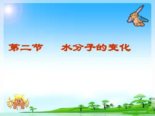 初中化学水分子的变化