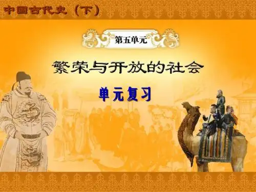 岳麓版历史七年级下册第五单元复习课件