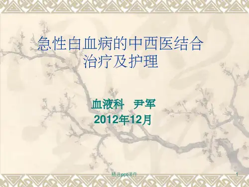 急性白血病讲课PPT