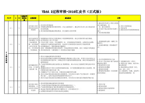 2016版 VDA6.3