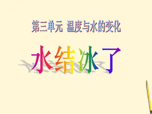 《水结冰了》温度和水的变化3-教科版三年级科学下册PPT课件