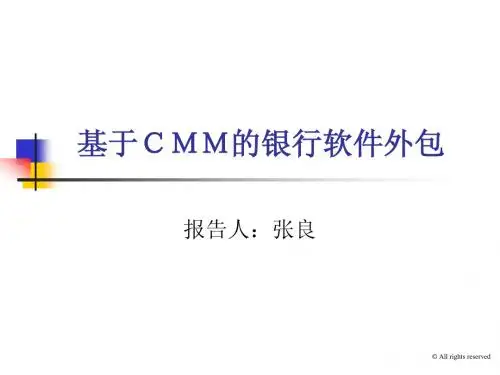 基于CMM的银行软件外包