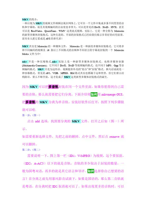 MKV提取音轨