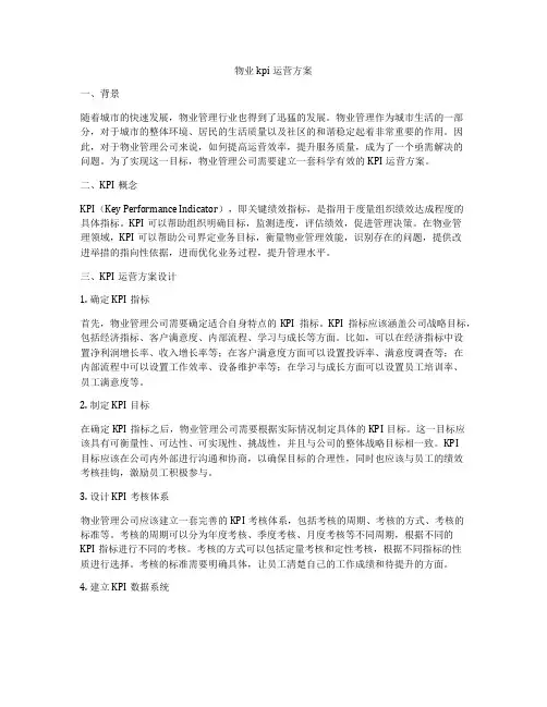 物业kpi运营方案