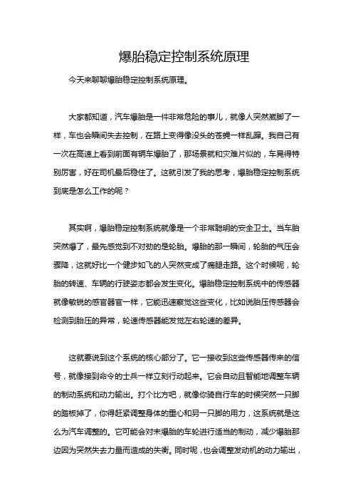爆胎稳定控制系统原理
