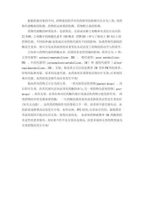 药物基因检测