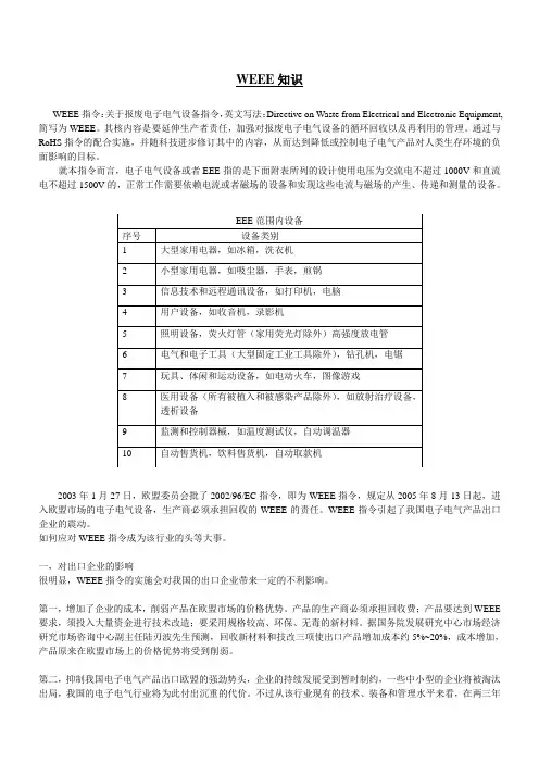 WEEE知识