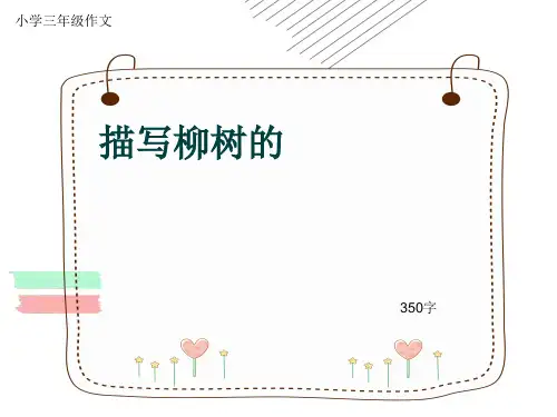 小学三年级作文《描写柳树的》350字(共7页PPT)