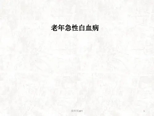 老年急性白血病PPT课件
