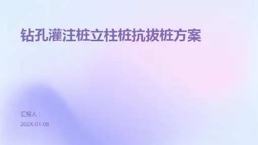 钻孔灌注桩立柱桩抗拔桩方案