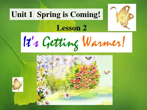 冀教版八年级下册英语：unit 1《lesson 2 its getting warmer》ppt课件(3)