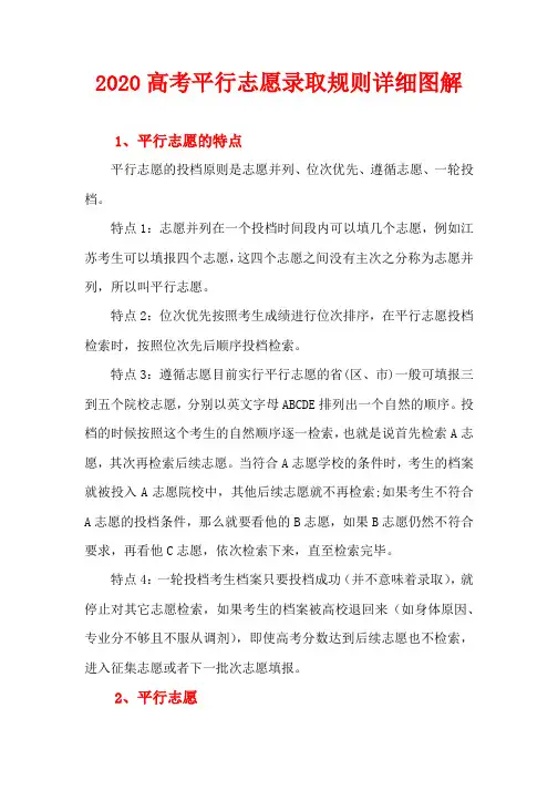 2020高考平行志愿录取规则详细图解