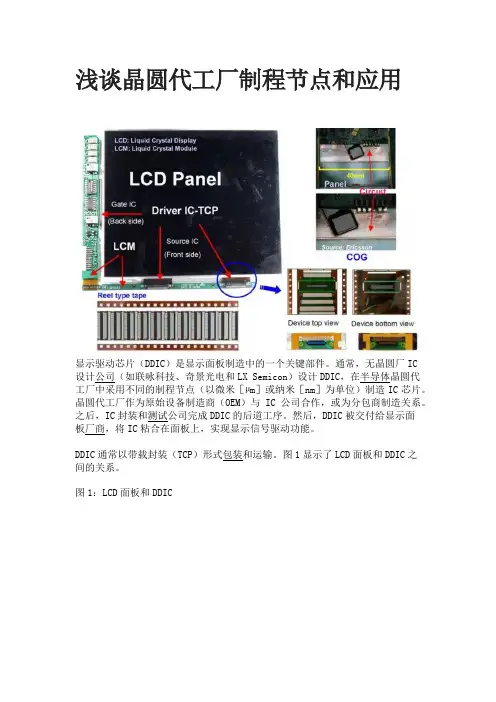浅谈晶圆代工厂制程节点和应用