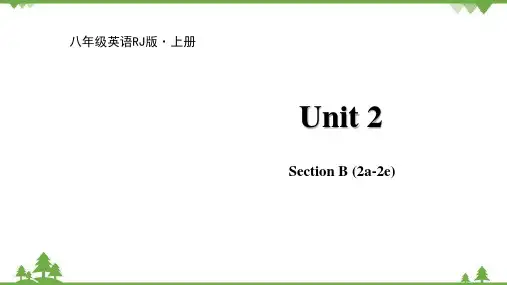 Unit2 How often do you exercise Section B(2a-2e)课件