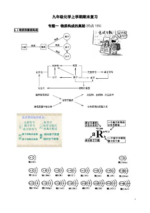 九年级化学上学期期末复习