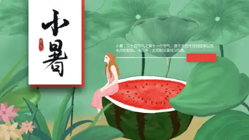 小暑节气主题通用PPT课件模板