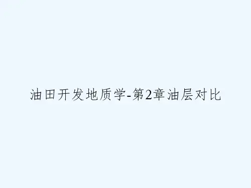 油田开发地质学-第2章油层对比