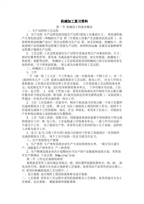 机械加工复习资料