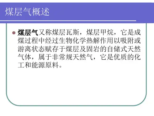 煤层气知识培训讲座