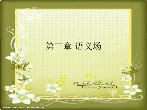第三章 语义场