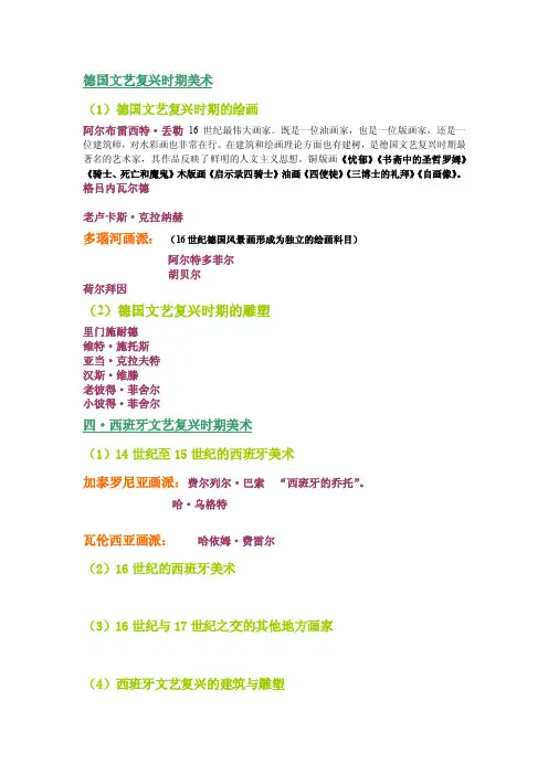 德国文艺复兴时期美术