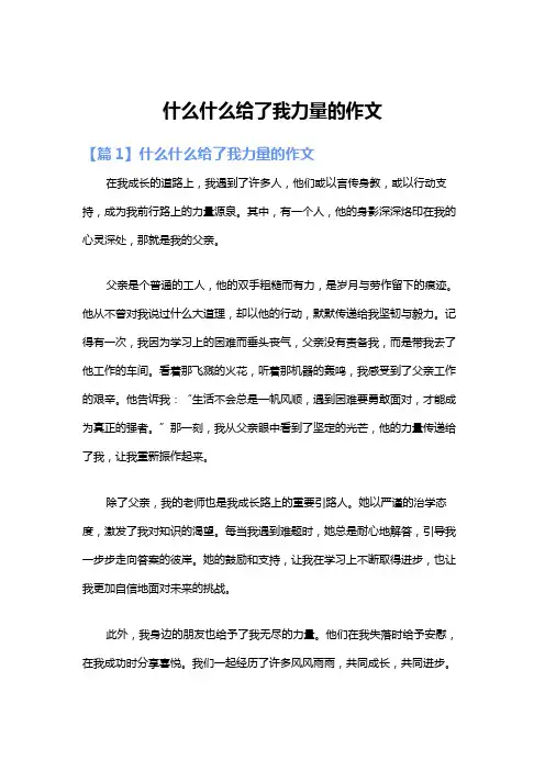 什么什么给了我力量的作文