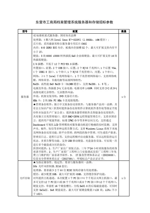东营市工商局浪潮服务器和存储产品配置及价格表