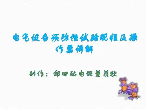 预防性试验示文稿