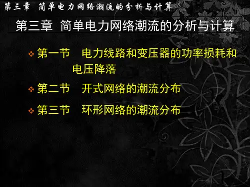 电力系统分析3_简单电力网络潮流的分析与计算.