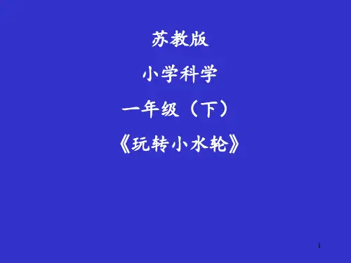 一年级下册科学课件-5.玩转小水轮 苏教版  14张