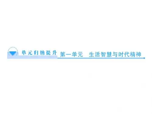 高中政治(人教版)课堂新坐标必修4配套单元归纳提升：