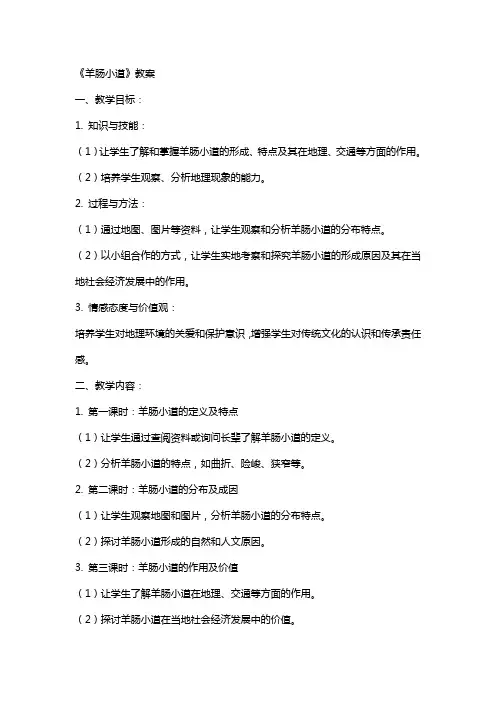 《羊肠小道》教案
