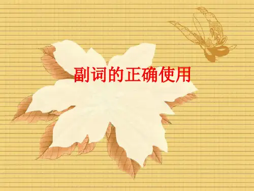 副词,介词,连词的正确使用ppt课件