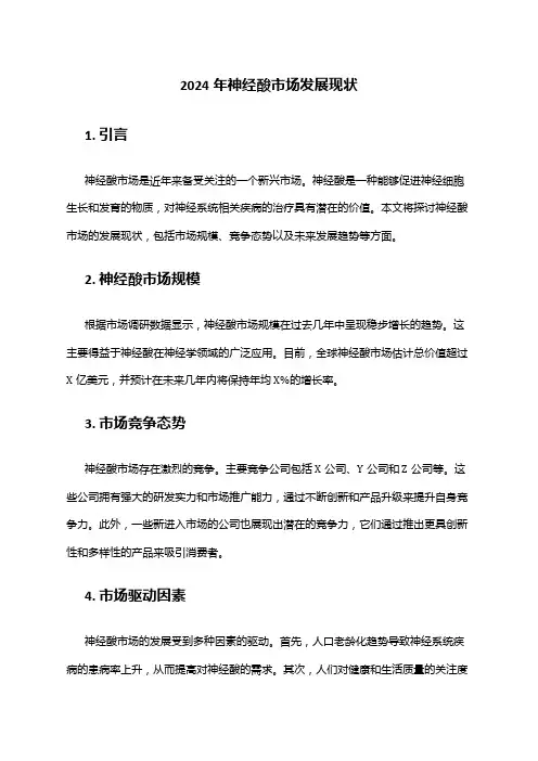 2024年神经酸市场发展现状