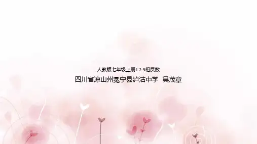 _1、2、3相反数    人教版数学七年级上册