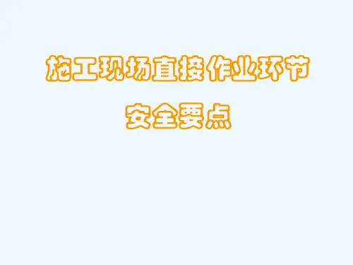 施工现场安全要点(PPT75页)