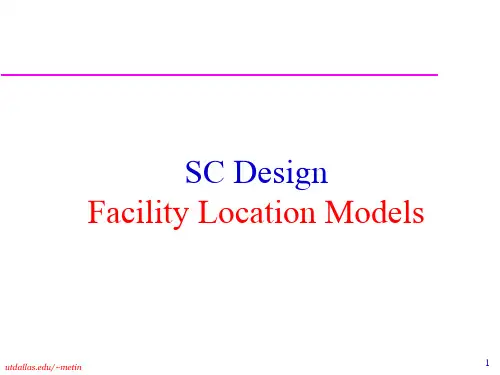 Facility Location Decisions设施选址决策