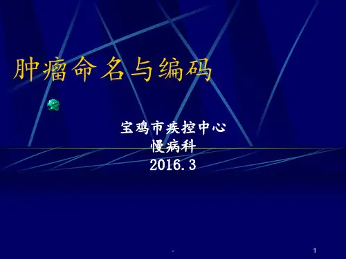 肿瘤命名与编码介绍ppt课件