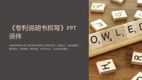 《专利说明书撰写》课件