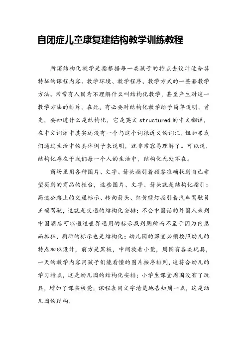 自闭症儿童康复建结构教学训练教程