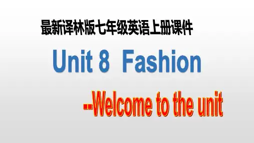 最新译林版七年级英语上册Unit 8 Fashion(全单元课件合集)