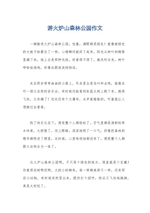 游火炉山森林公园作文